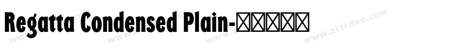 Regatta Condensed Plain字体转换